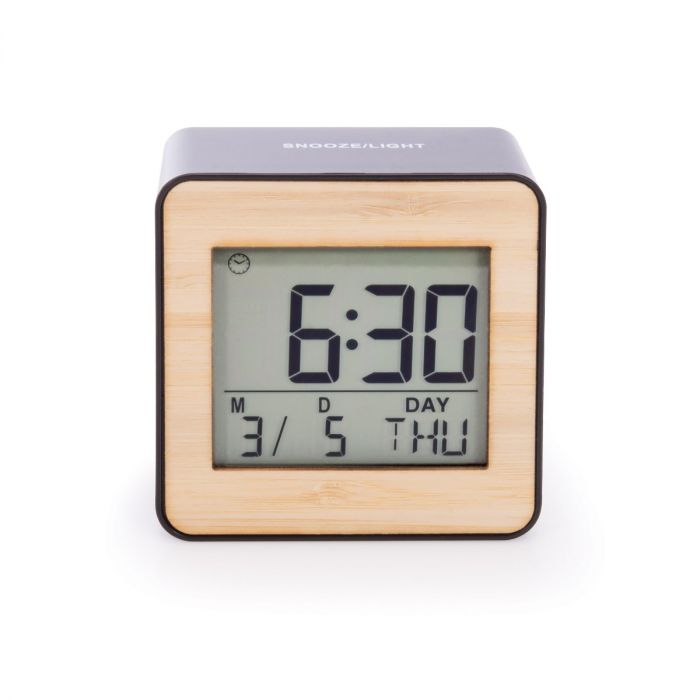 the executive collection bamboo desk clock