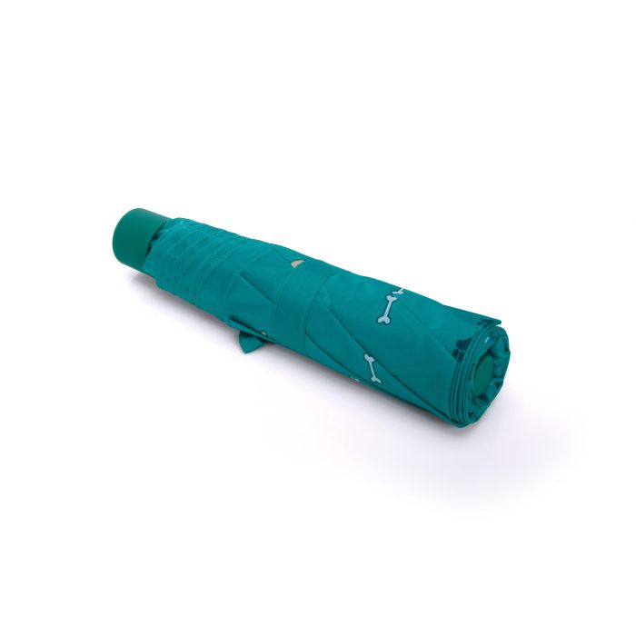 the dog collection foldable umbrella - turquoise