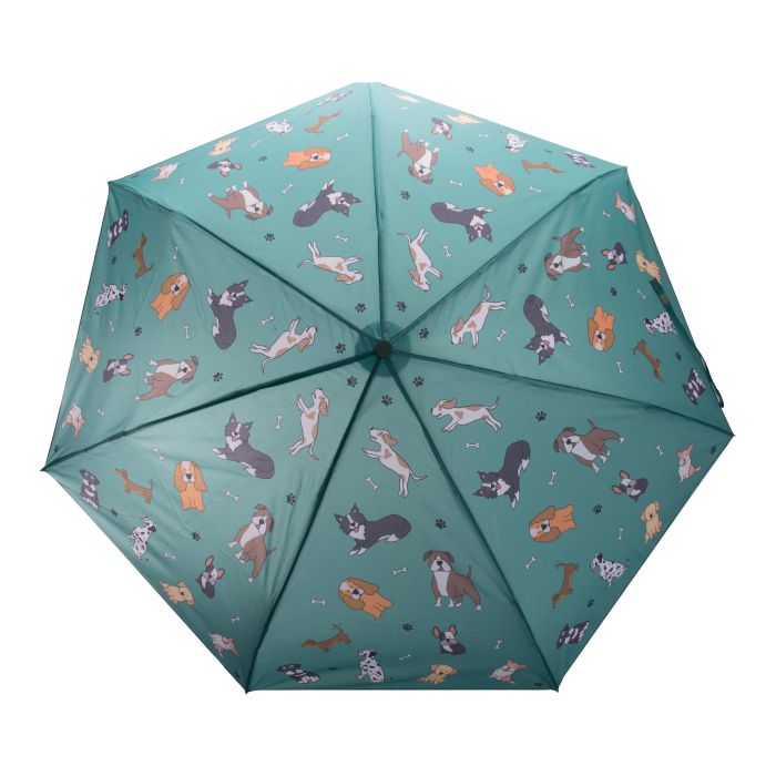 the dog collection foldable umbrella - turquoise