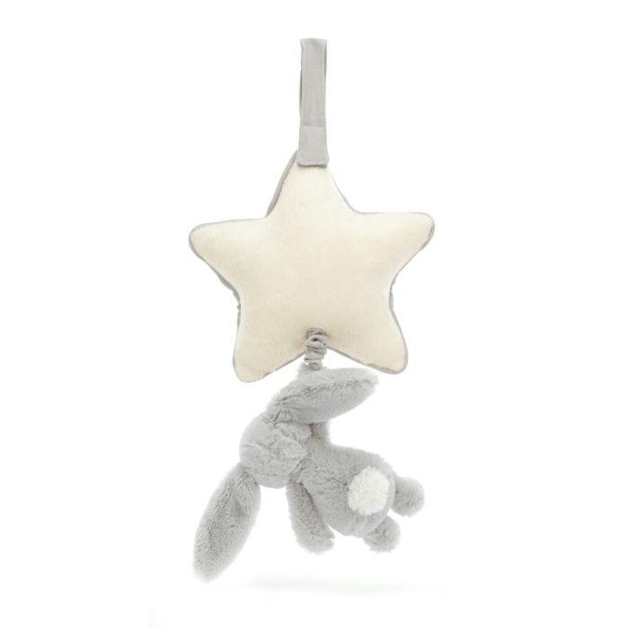 jellycat bashful silver bunny - musical pull