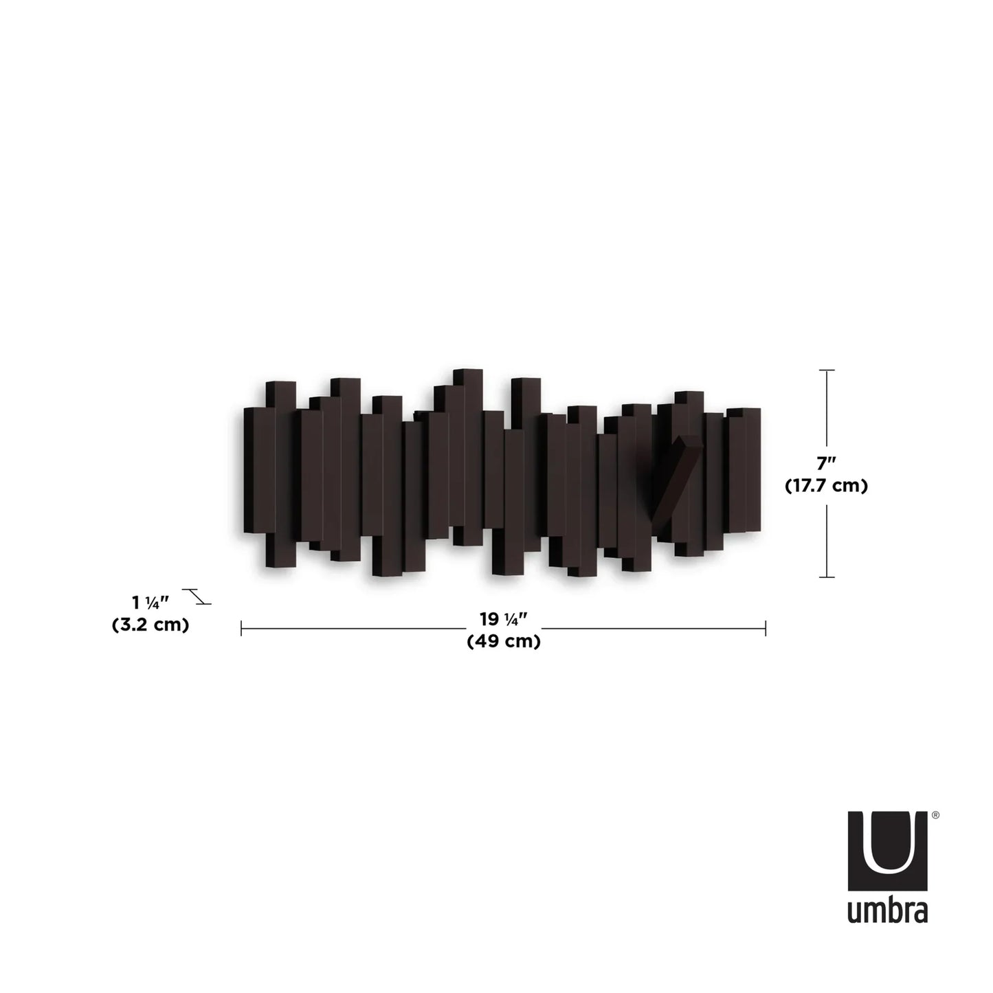 umbra sticks multi hook - espresso