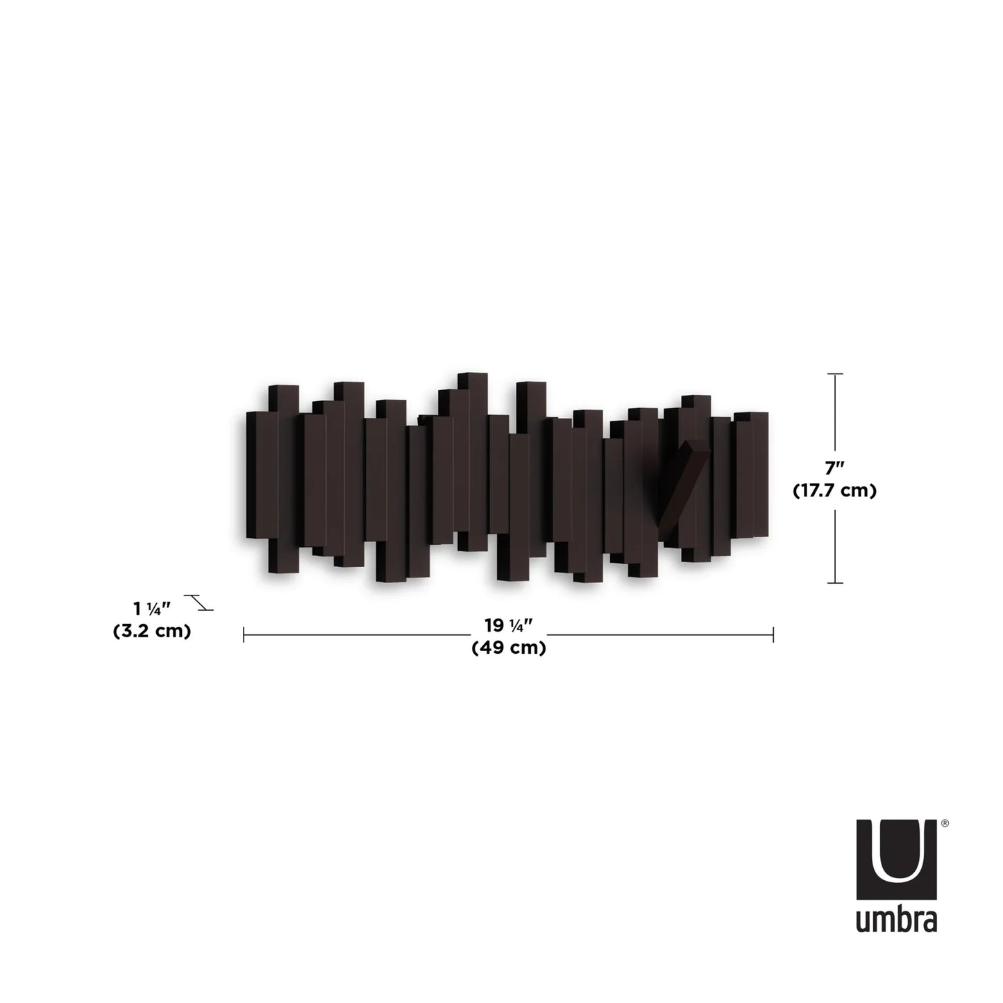 umbra sticks multi hook -black