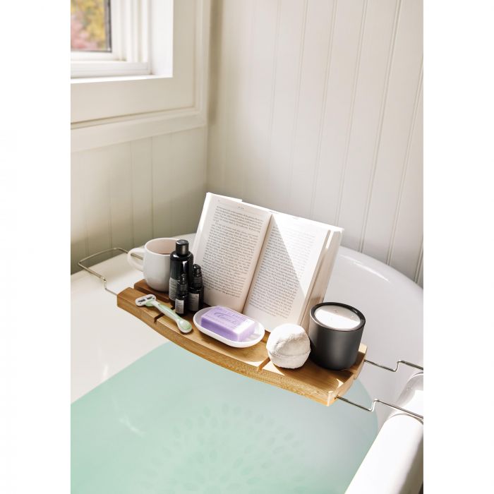 umbra aquala bathtub caddy natural 69x25x3cm