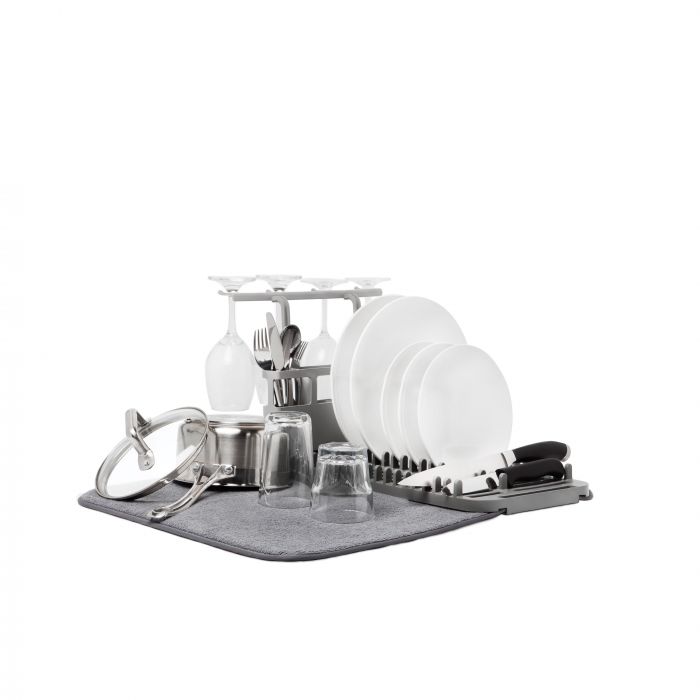 umbra udry dishrack with dry mat charcoal