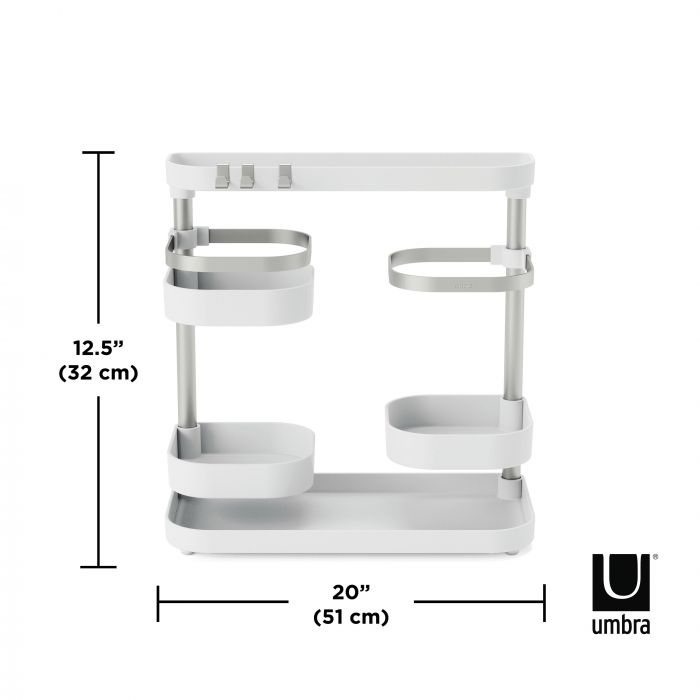 umbra holster multilevel organizer white/nickel 51x16x32cm