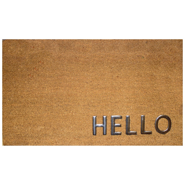 hello copper letter decored coir doormat 75 x 45cm – LIVING IN HAMPTON