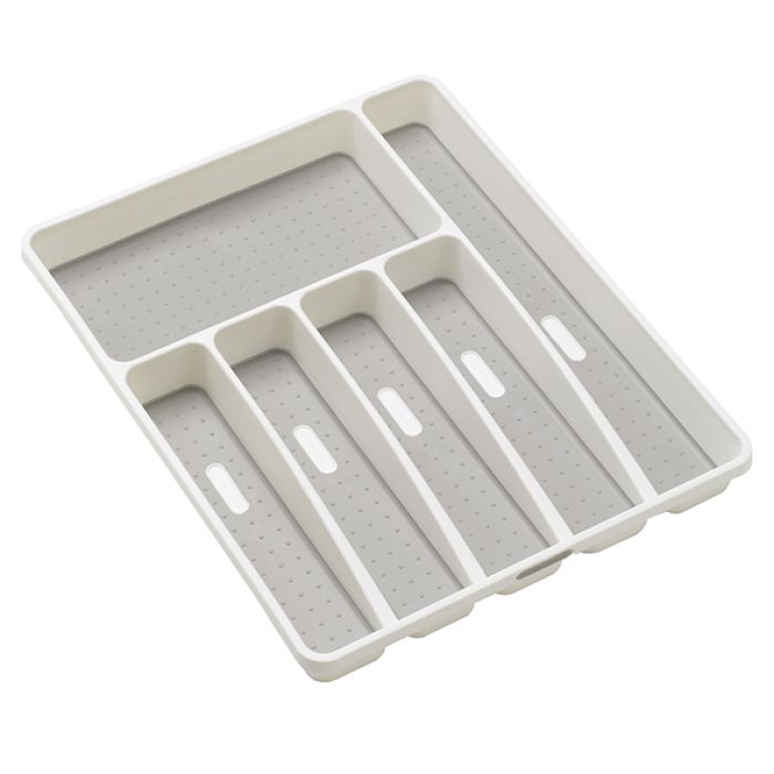 madesmart 6 compartment cutlery tray - white