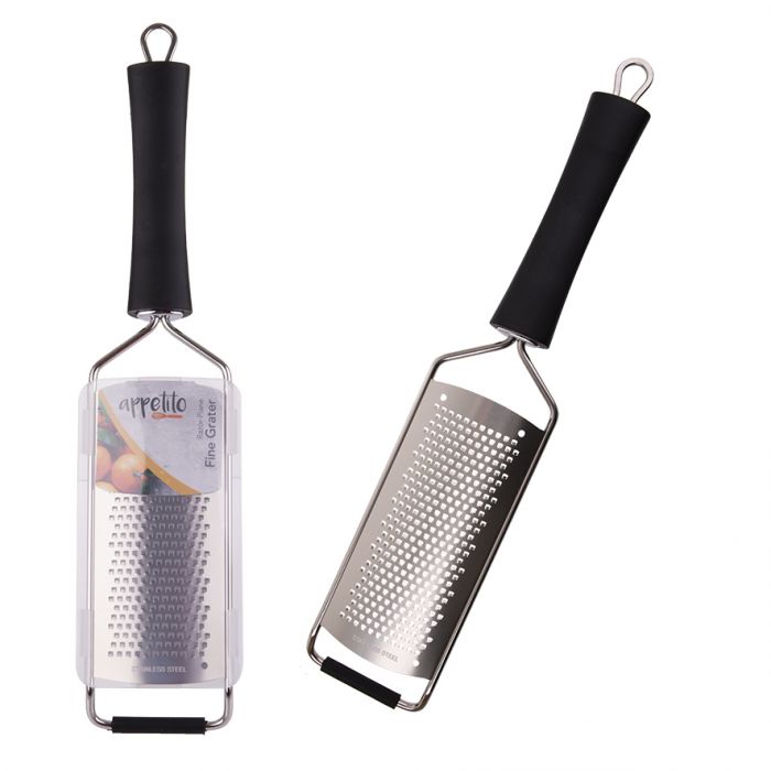 appetito stainless steel "razor-plane" wide grater - coarse