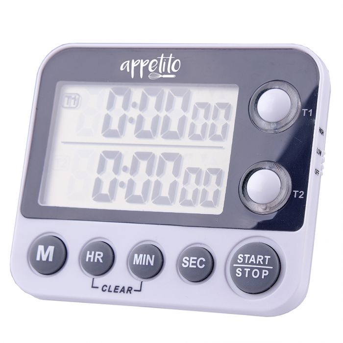 appetito dual digital timer - 100 hours