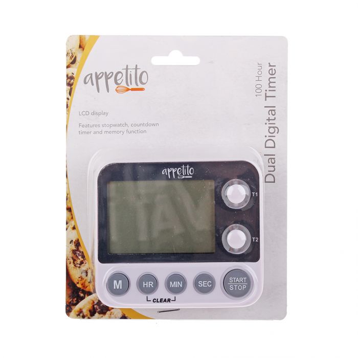 appetito dual digital timer - 100 hours