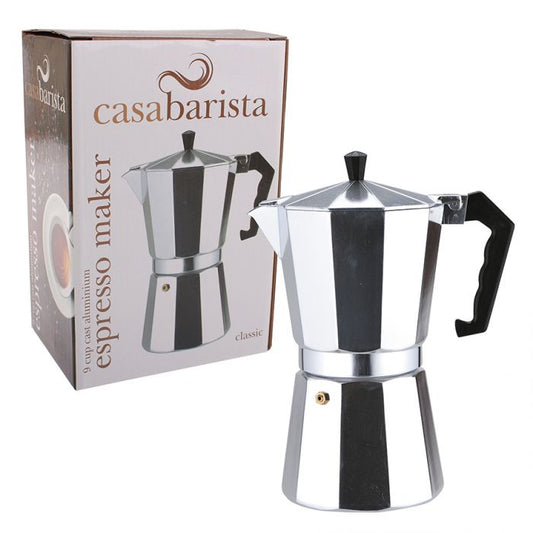 casabarista "classic" 9 cup aluminium espresso maker