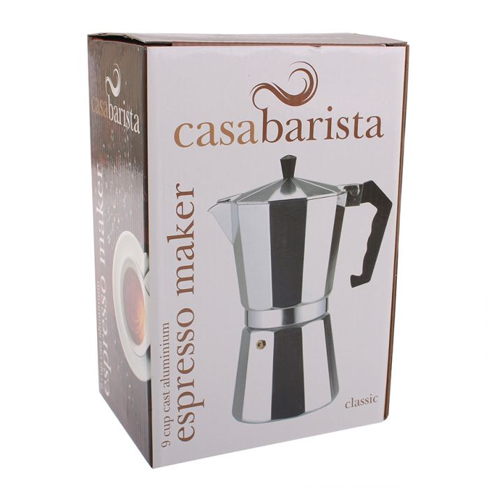casabarista "classic" 9 cup aluminium espresso maker