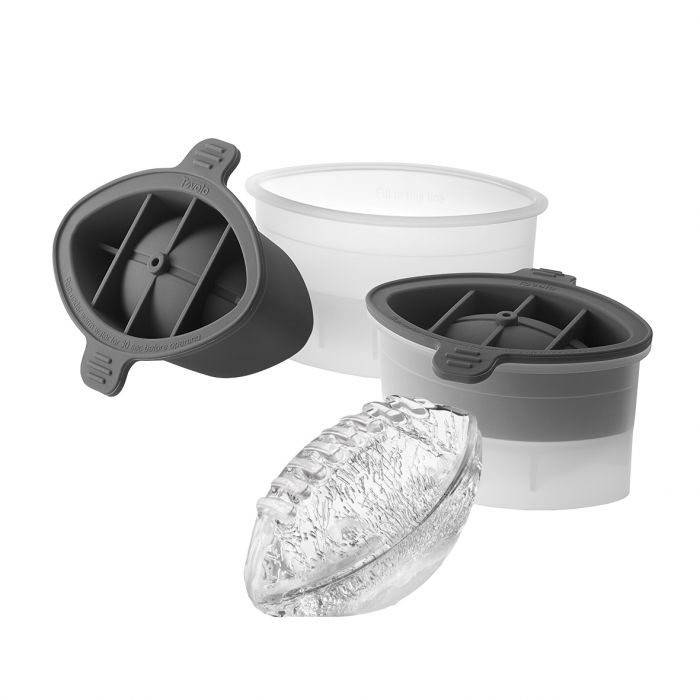 tovolo football ice mould set 2 - charcoal