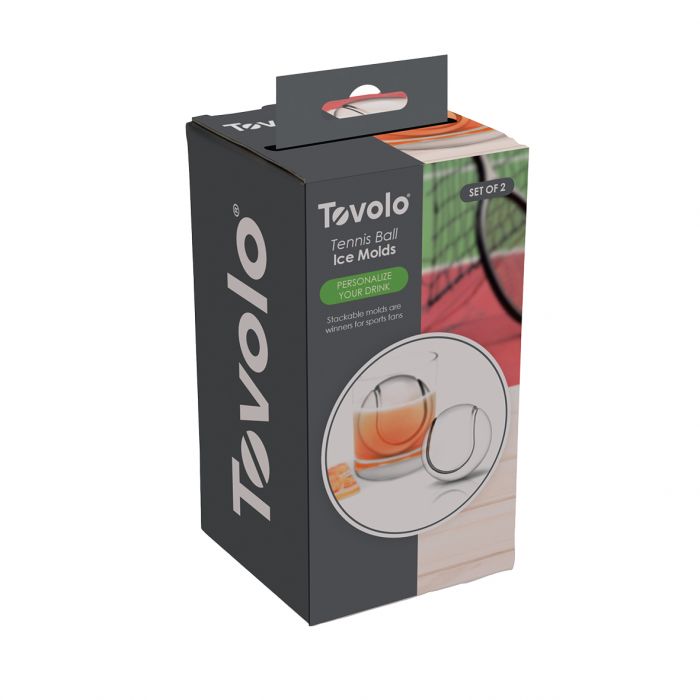 tovolo tennis ball ice mould set 2 - charcoal