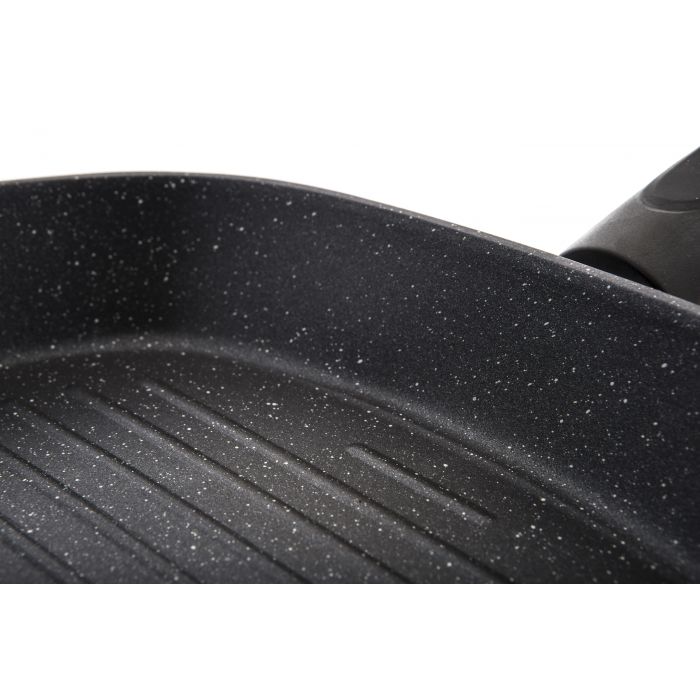 davis & waddell marblon non-stick grill pan with 2 pouring lips black