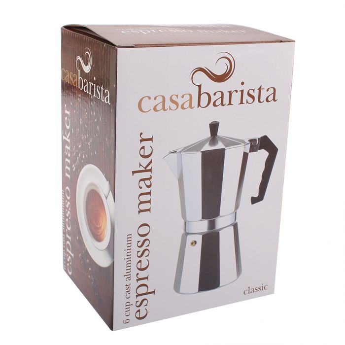 casabarista "classic" 6 cup aluminium espresso maker