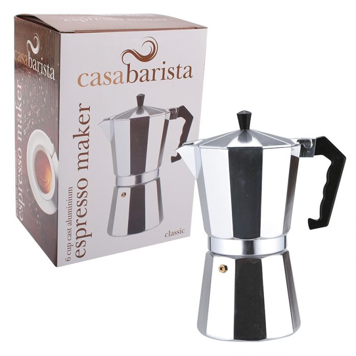 casabarista "classic" 6 cup aluminium espresso maker