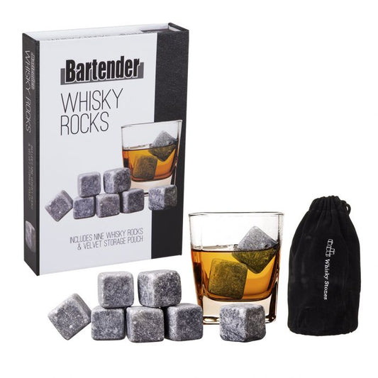 bartender whisky rocks set 9 w/ bag