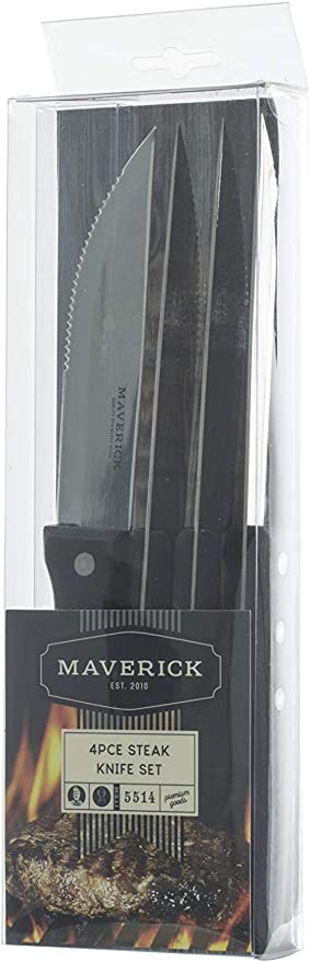 maverick jumbo steak knife set /4