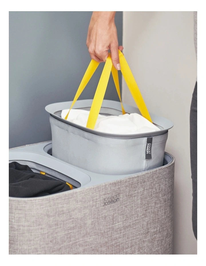 joseph joseph total 90-litre laundry separation basket grey