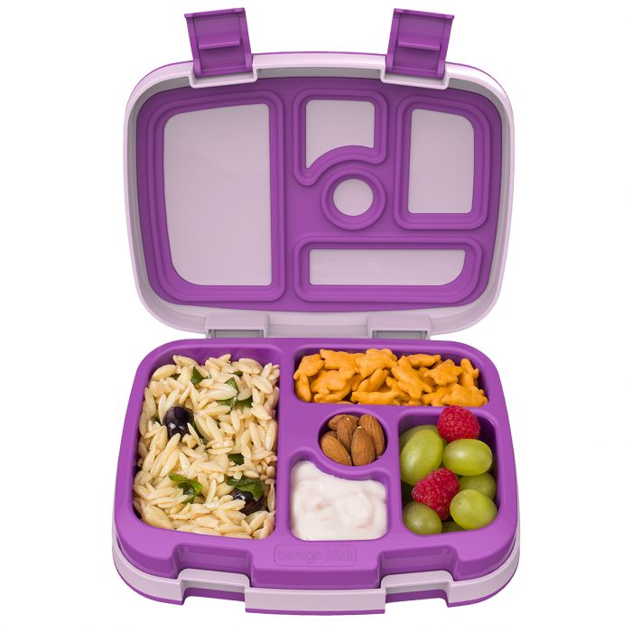 bentgo kid's leak-proof bento lunch box - purple