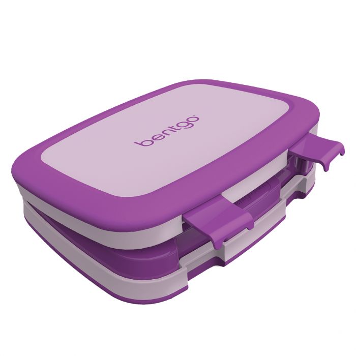 bentgo kid's leak-proof bento lunch box - purple