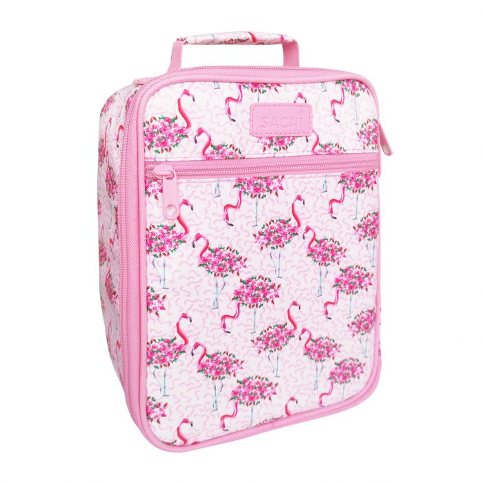 sachi "style 225" insulated junior lunch tote - flamingos