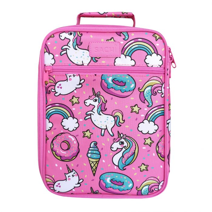 sachi "style 225" insulated junior lunch tote - unicorns