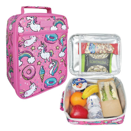 sachi "style 225" insulated junior lunch tote - unicorns