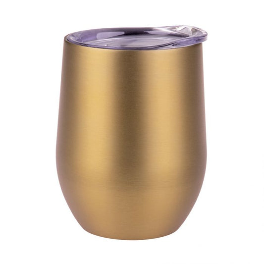 oasis stainless steel double wall insulated wine tumbler 330ml - champagne gold