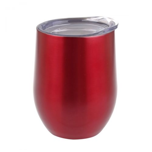 oasis stainless steel double wall insulated wine tumbler 330ml - ruby