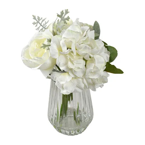 lizzy bouquet 23cm with glass vase