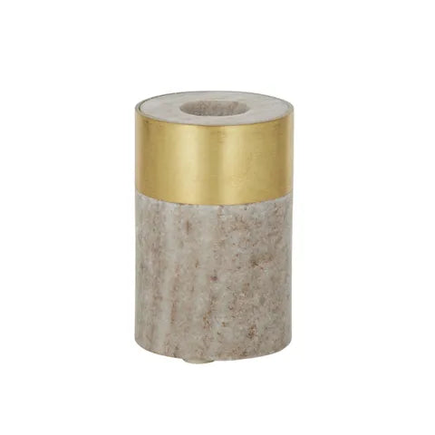 marble with brass candleholder 5x7cm