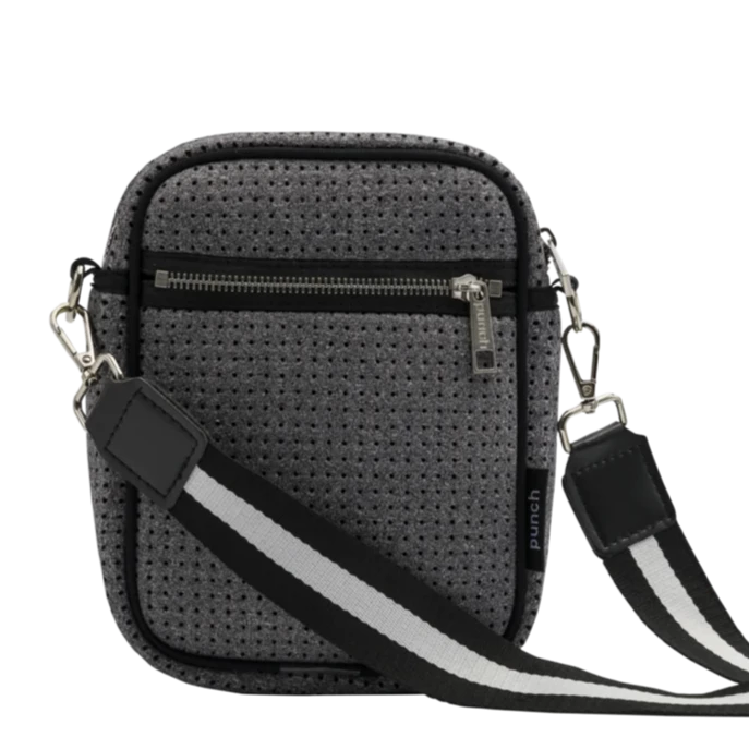 neoprene camera shoulder bag - melange grey