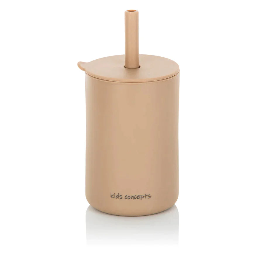 kids concepts silicon sippy cup - taupe
