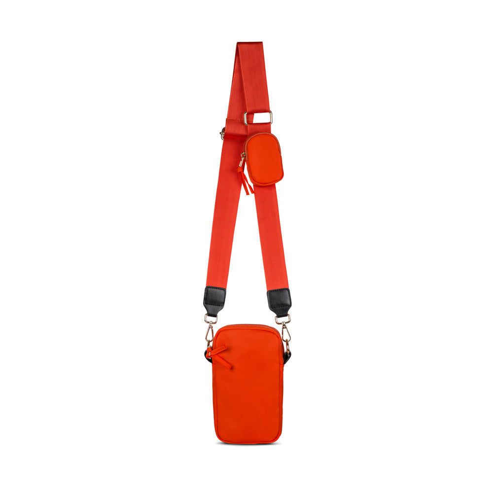 nylon mobile bag - orange