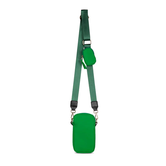 nylon mobile bag - green