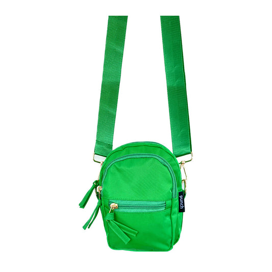 nylon crossbody bag - green