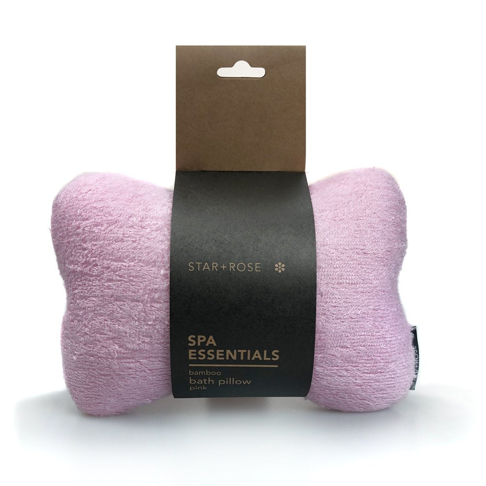 bamboo bath pillow - pink – LIVING IN HAMPTON