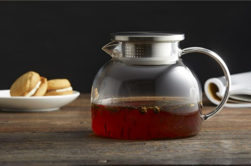 leaf & bean boyd teapot with infuser clear