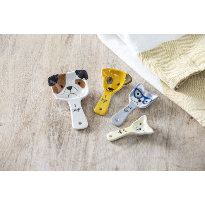 davis & waddell dog squad measuring spoons set/4 multi 12.5x6x3cm