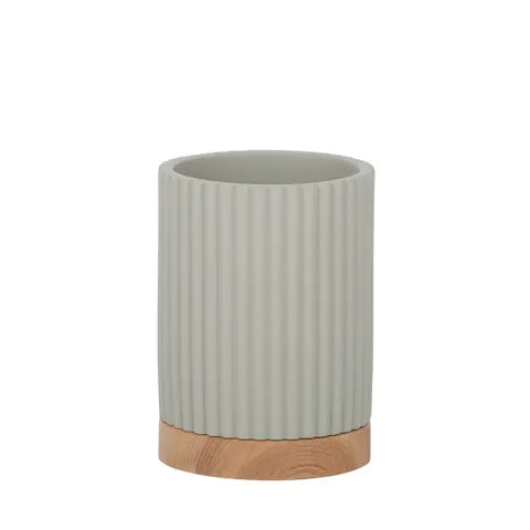 ronan resin/wood cup 8x10.5cm sage