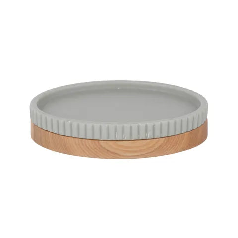 ronan resin/wood soap dish 9x13cm sage