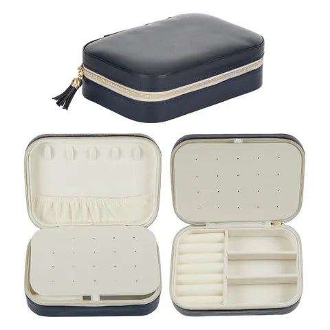 lona rect jewellery box 16x11x5cm navy