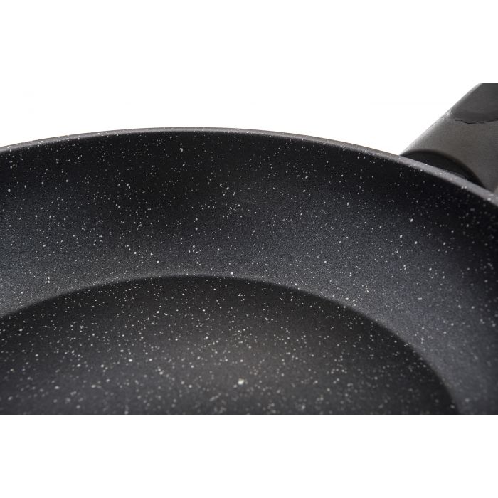 davis & waddell marblon non-stick frypan twin pack black -d28cm /d20cm