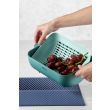 grand designs kitchen swivel colander green 29x20x11cm