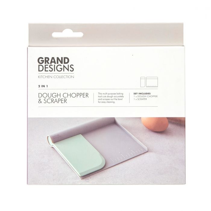 grand designs kitchen 2 in 1 dough chopper and scraper set