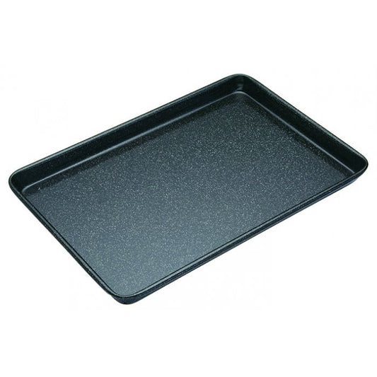 masterpro professional vitreous enamel baking tray black