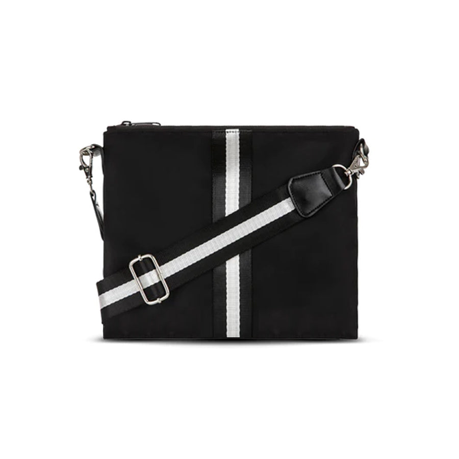 nylon flat crossboy bag - black