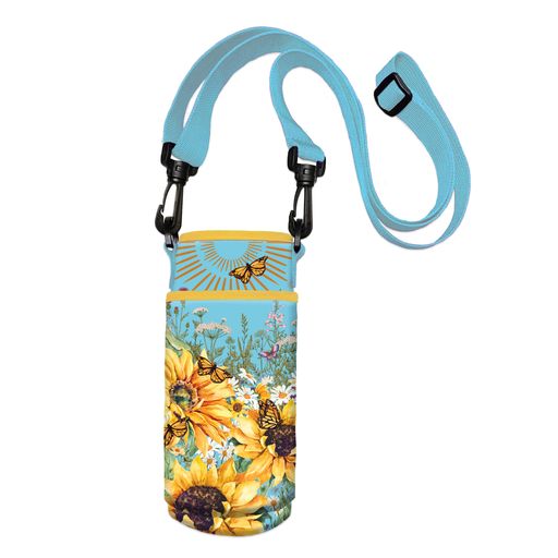 lisa pollock bottle /phone holder - field of gold